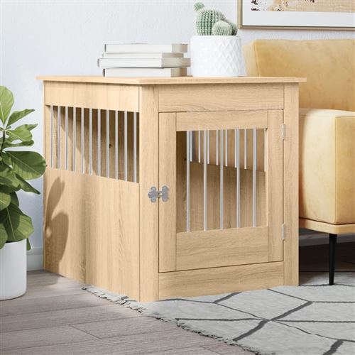 Comparer les prix de vidaXL Meuble de cage pour chiens chêne sonoma 64,5x80x71 cm