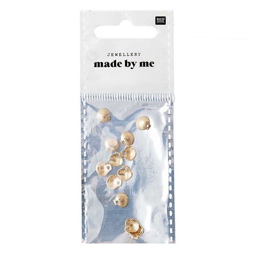 12 Perles - Mini coquillages - Doré - Rico Design