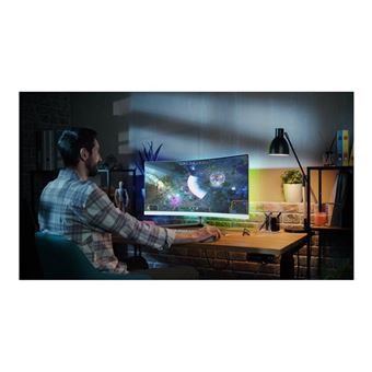 Philips Evnia 5000 34M2C5501A - Écran LED - jeux - incurvé - 34" - 3440 x 1400 WQHD @ 180 Hz - Fast VA - 300 cd/m² - 4000:1 - DisplayHDR 400 - 0.5 ms - 2xHDMI, DisplayPort - haut-parleurs - blanc