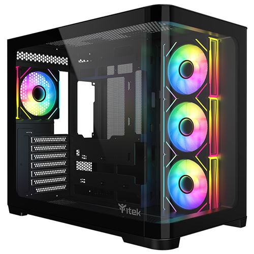 Non Communiqué Itek Boitier Moyen Tour Atx Dark Cave Curved
