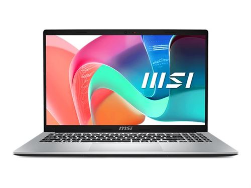 MSI Modern 15 F1MG-1246FRNN - Conception de charnière à 180 degrés - Intel Core 5 - 120U / jusqu'à 5 GHz - Win 11 Pro - Intel Graphics - 16 Go RAM - 512 Go SSD NVMe - 15.6" 1920 x 1080 (Full HD) - Gigabit Ethernet - Wi-Fi 6E, Bluetooth - gris platine