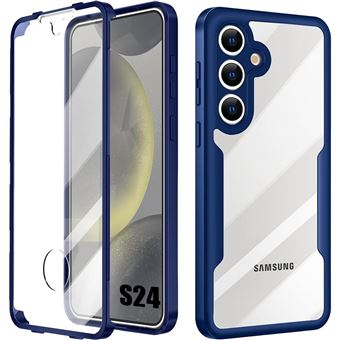 Coque 360 pour Samsung Galaxy S24 - Protection Intégrale Anti-Rayures Bleu Marine - 1