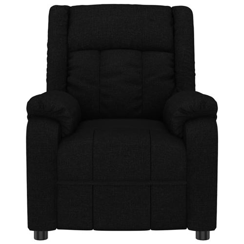 vidaXL Fauteuil inclinable Noir Tissu