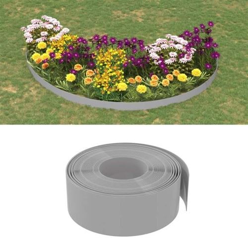 VIDAXL - Bordure de jardin - 10 m - 20 cm - Gris - Image 3