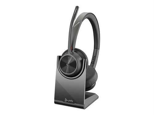 Poly Voyager 4300 Uc Series 4320 - Pour Microsoft Teams - Micro-Casque - Sur-Oreille - Bluetooth - Sans Fil - Usb-C - Isolation Acoustique - Certifié Pour Microsoft Teams