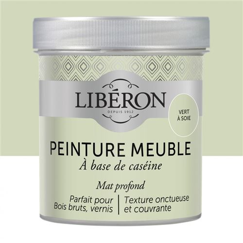 Peinture meuble et boiserie Caséine LIBERON vert à soie mat 0.5 l