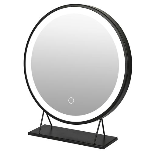 JEOBEST LED Rond Miroir de Maquillage pour Coiffeuse, avec