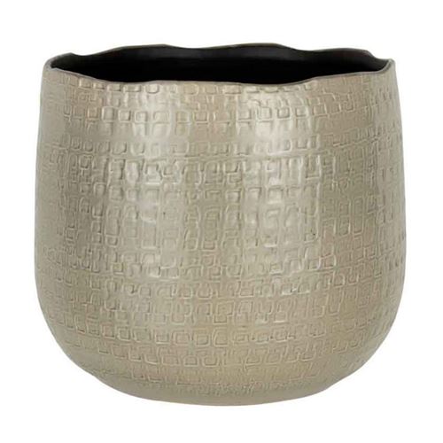 Cache-Pot en Céramique Yuella 35cm Gris Clair