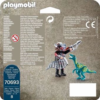 Playmobil Duo 70693 Braconnier et Vélociraptor