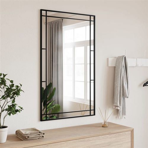 VIDAXL - Miroir Mural - Rectangulaire - 60x100 cm - Noir - Image 2