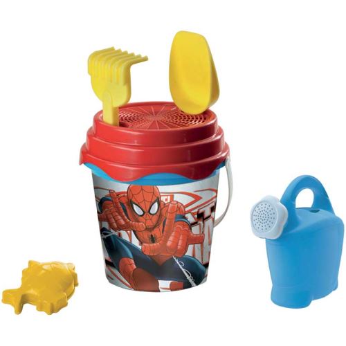 SPIDERMAN - Seau Garni 17 cm de Diam&egrave;tre - Plage - Enfant  - Gar&ccedil;on - Id&eacute;al Vacances Plage