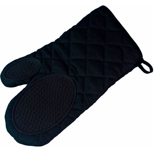 Gant 30 x 18 cm polycoton+silicone cuistot Noir