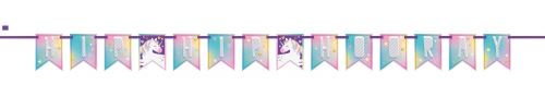 Unique ligne drapeau Unicornmulticolore 2,1 m