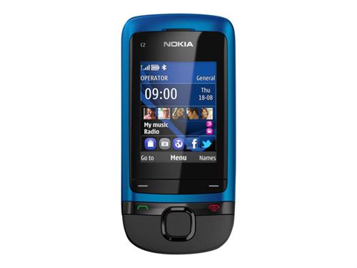 Nokia C2-05 - Téléphone Mobile - Microsdhc Slot - Gsm - 320 X 240 Pixels - Ram 16 Mo - 0,3 Mp - Bleu Paon