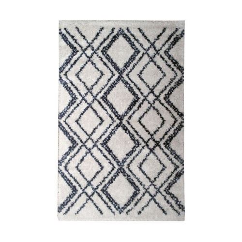 Tapis de salon contemporain DOLCE Creme et bleu 120x170cm