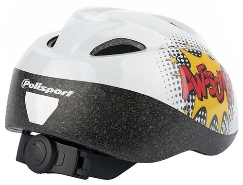Casque de vélo Polisport Junior Comics - Blanc / Jaune (52-56 cm)