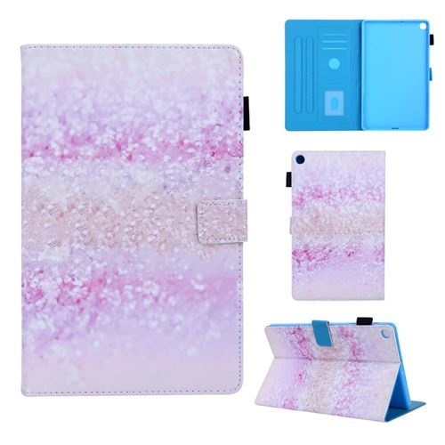 Etui en PU impression de motifs avec support multi-angle et porte-carte éléments scintillants pour votre Samsung Galaxy Tab A 10.1 (2019) T510/T515