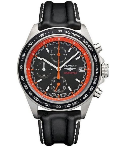Elysee Montre pour Homme Analogiques Quartz avec Bracelet de Cuir 18013L