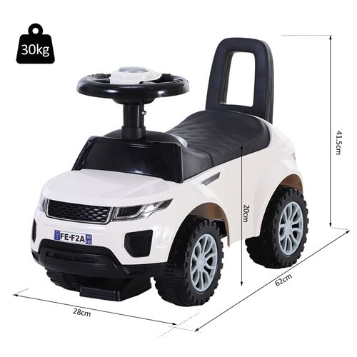 22 Sur Porteur Enfants Voiture 12 36 Mois Coffre Klaxon Blanc Porteur Achat Prix Fnac