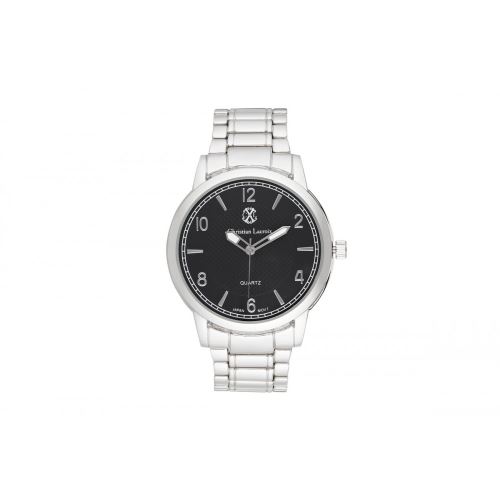 Montre Homme CXL à Quartz Cadran Noir 40 mm Et Bracelet Argenté En Alloy CXLS18016