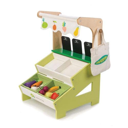 Tender Toys stand de marché bois junior 15 pièces 35 x 33 x 50 cm