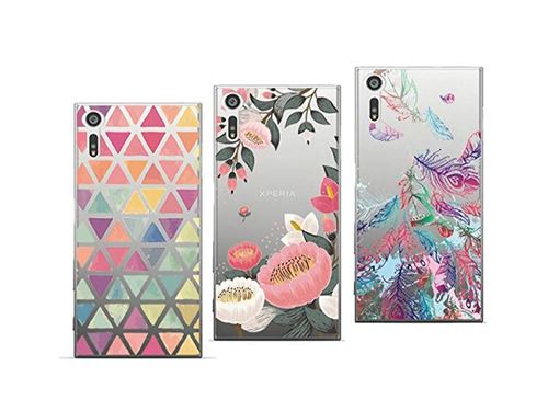 3 coques compatibles Sony Xperia XZ Gel Souple incassable Résistant Antichoc Impression Motif Fantaisie Durable (Pack#1)