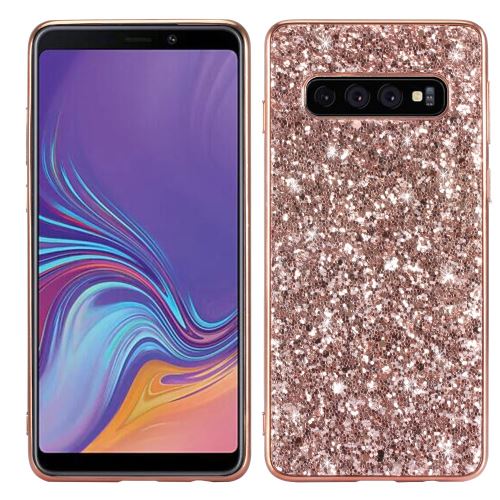 Coque en TPU hybride flash or rose pour votre Samsung Galaxy S10