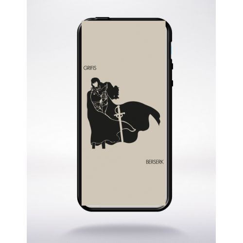 Coque grifis berserk compatible apple iphone 5c bord noir silicone