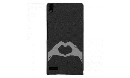 Coque rigide pour Huawei Ascend P6 avec impression Motifs mains en forme de coeur