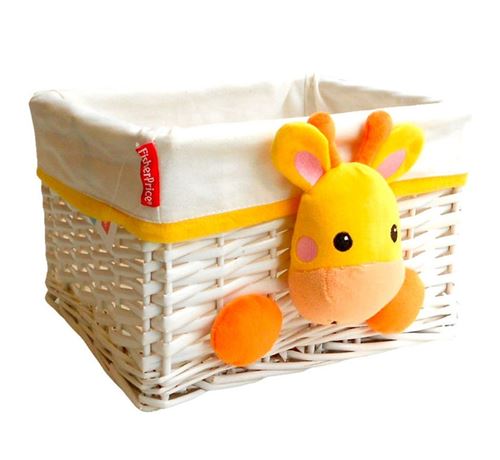 Fisher-Price boîte de rangement girafe 15 litres blanc / jaune