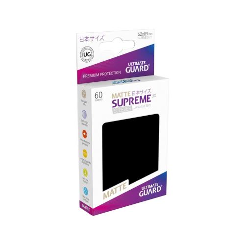 Ultimate Guard - 60 pochettes Supreme UX Sleeves format japonais Noir Mat