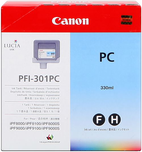 Canon LUCIA PFI-301 PC - photo cyan - originale - réservoir d'encre