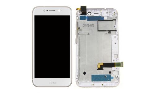 Ecran LCD et vitre tactile pour Wiko Wim-Lite blanc et gold