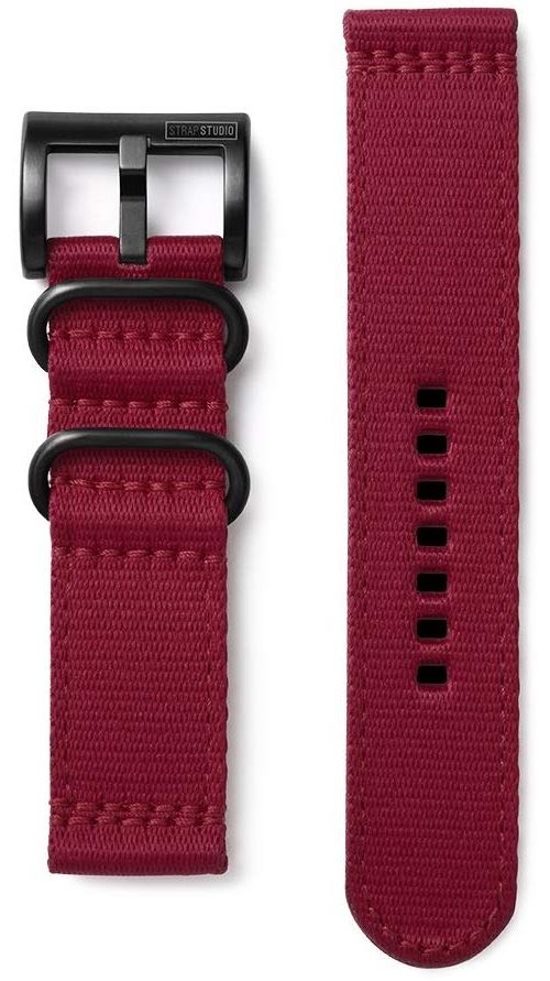 Sangle Studio Field en Nylon tissé pour Samsung Galaxy Gear S3 Montre Intelligente Rouge