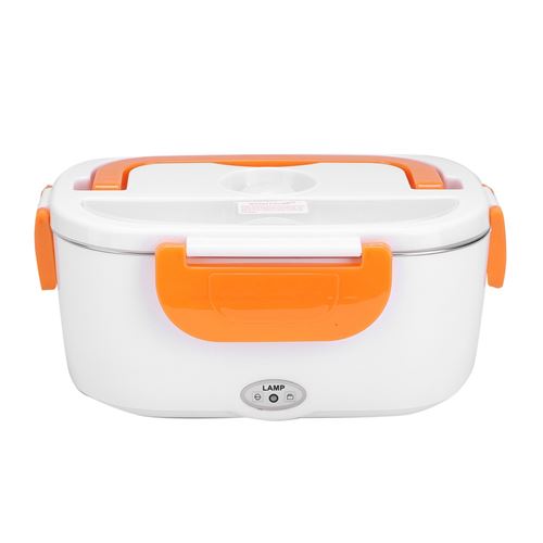 Lunch box électrique 12V 2 en 1 Portable Chauffé Orange