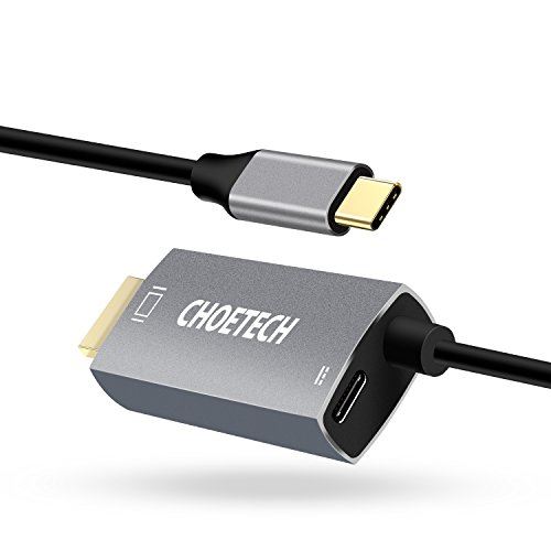 CHOETECH Câble Type C vers HDMI avec Power Delivery Port 4 K @ 60 Hz(1.8m)Compatible avec 2018 MacBook Pro,iMac, Macbook,2018