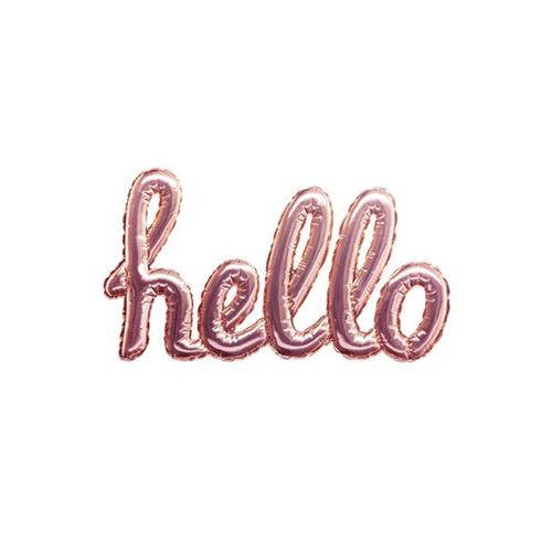 Paris Prix Rose Atmosphera Créateur D'intérieur - Sticker Ballon "Hello" 22X40cm