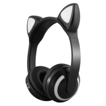 Cat Ear Seven-couleur stéréo Bluetooth Illuminated Casque Casque - 1