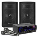 Pack Sono BM Sonic BMS1812-USB-BT - 2400W - Sub 18" + 2 Enceintes 12" + Pieds + Câbles + Télécommande