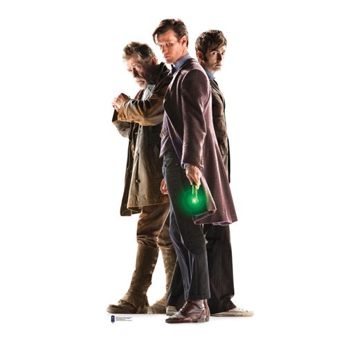 GENERIQUE Figurine en carton DOCTOR WHO Les m&eacute;decins Trois (50e anniversaire sp&eacute;cial) 183 cm