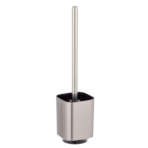 Wenko - Brosse WC carrée design Auron - Argent chromé - Auron