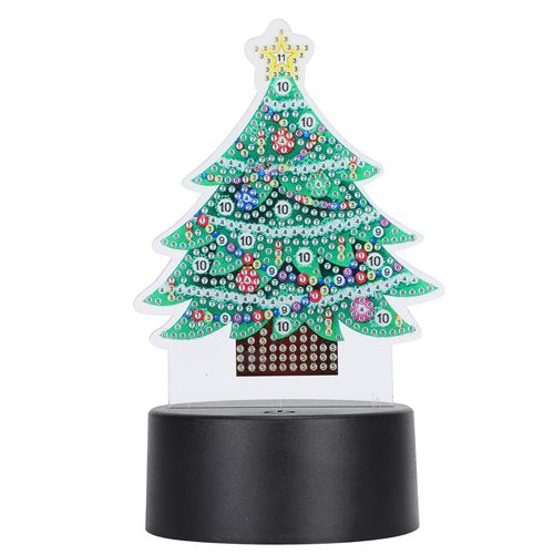 Veilleuse 3D LED diamants peinture DIY Décoration Noël - Arbre