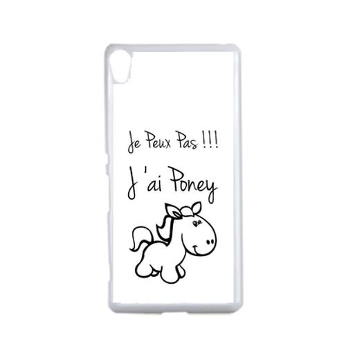 Coque Citation Poney Blanc Compatible Sony Xperia X Transparent
