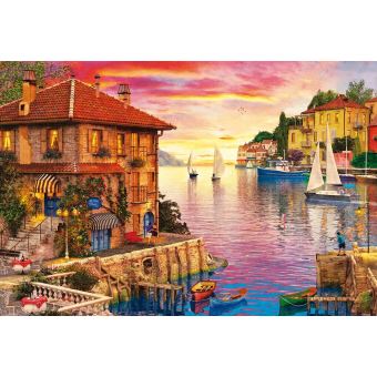 Puzzle Educa 5000 pièces Port mediterranean
