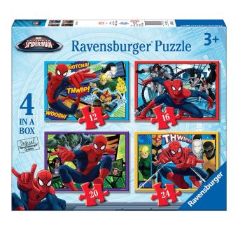 3€21 sur Spiderman Puzzle 4x1 - 12-16-20-24 pièces - Puzzle