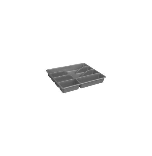 Paris Prix - Range Couverts 5 Cases mat 31cm Gris