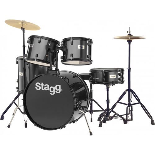Stagg TIM122B BK batterie 5 fûts + hardware et cymbales