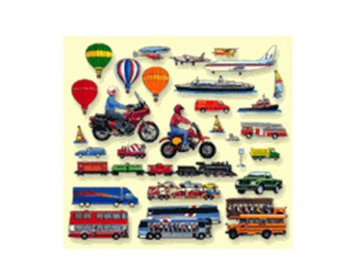 Little Folk Visuals Trucks Trains and Planes Felt Figures For Flannel Boards Add on Pack LFV25709