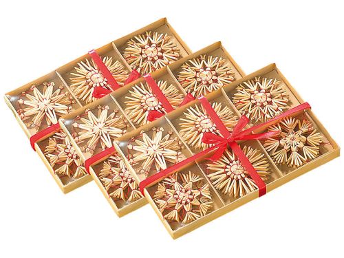 72 Étoiles en paille pour sapin de Noël