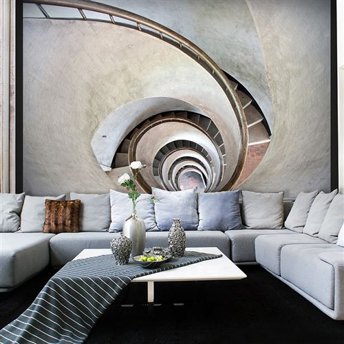 Papier peint White spiral stairs-Taille L 200 x H 154 cm